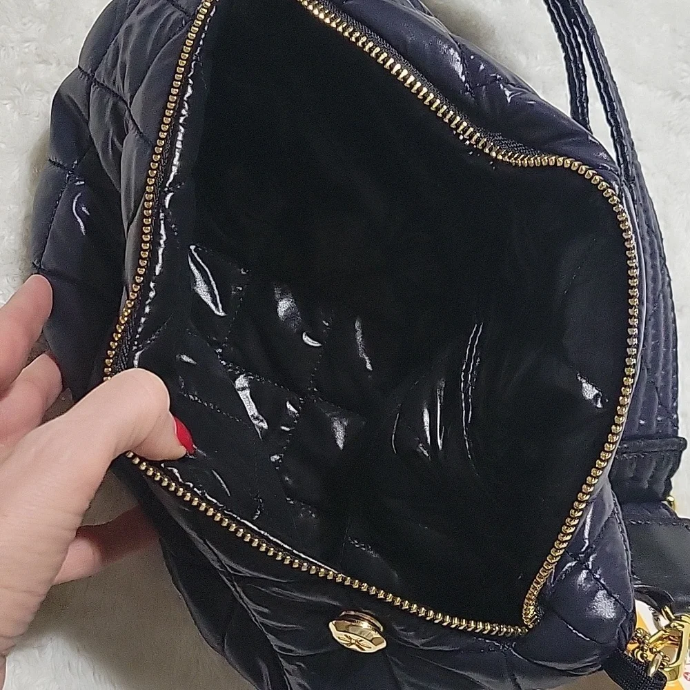 Black Quilted Women's Bag-Goldno.8 - Picture 7 of 7